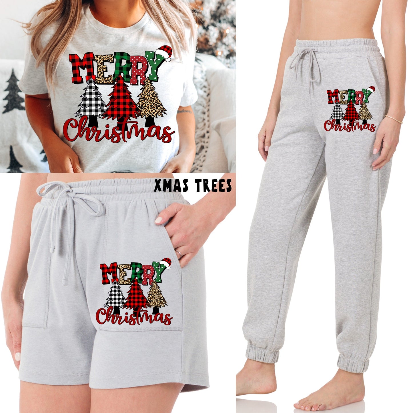 LOUNGEWEAR RUN-XMAS TREES TEE- PREORDER CLOSING 9/30