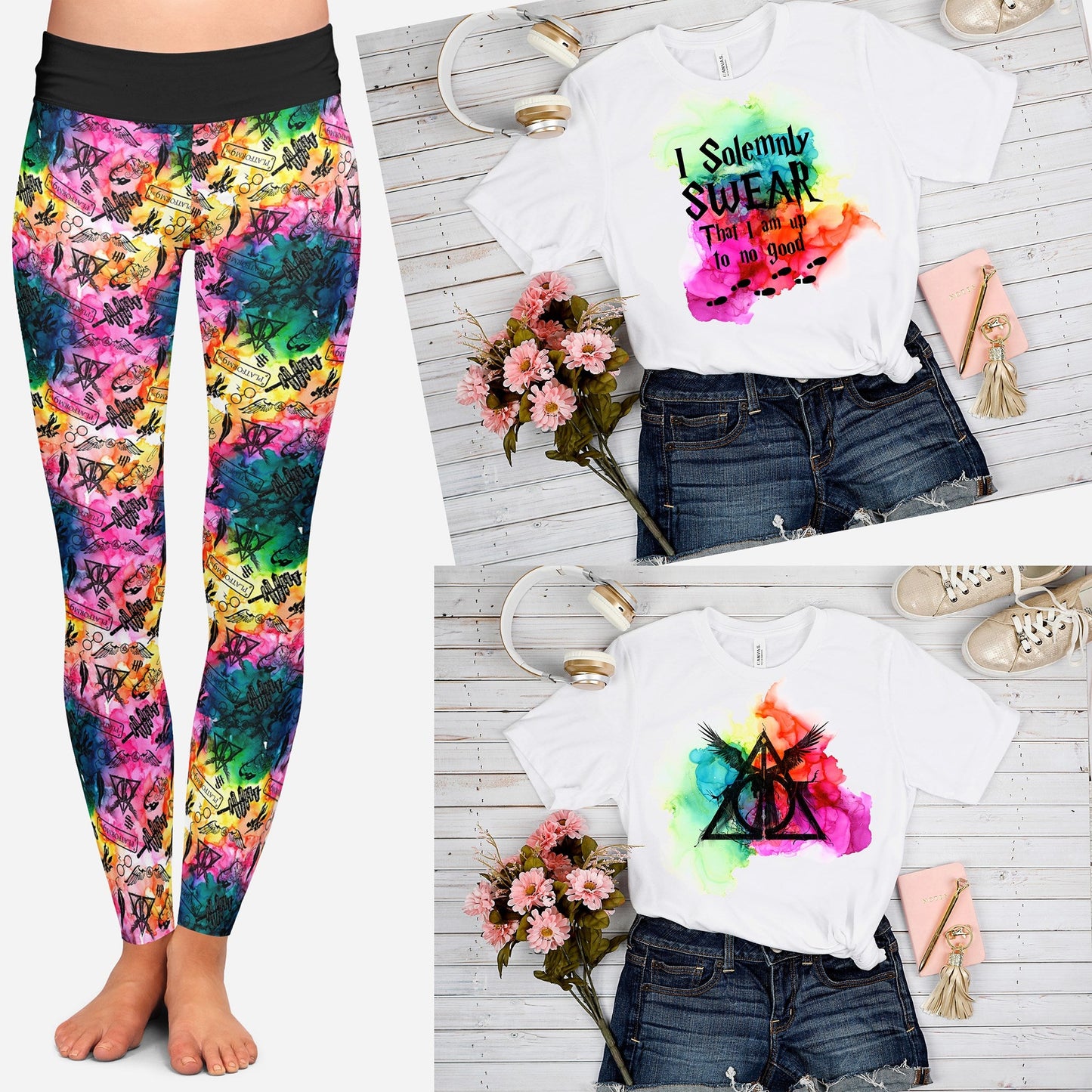 OUTFIT RUN 3-COLORFUL WIZ HALLOWS TEE