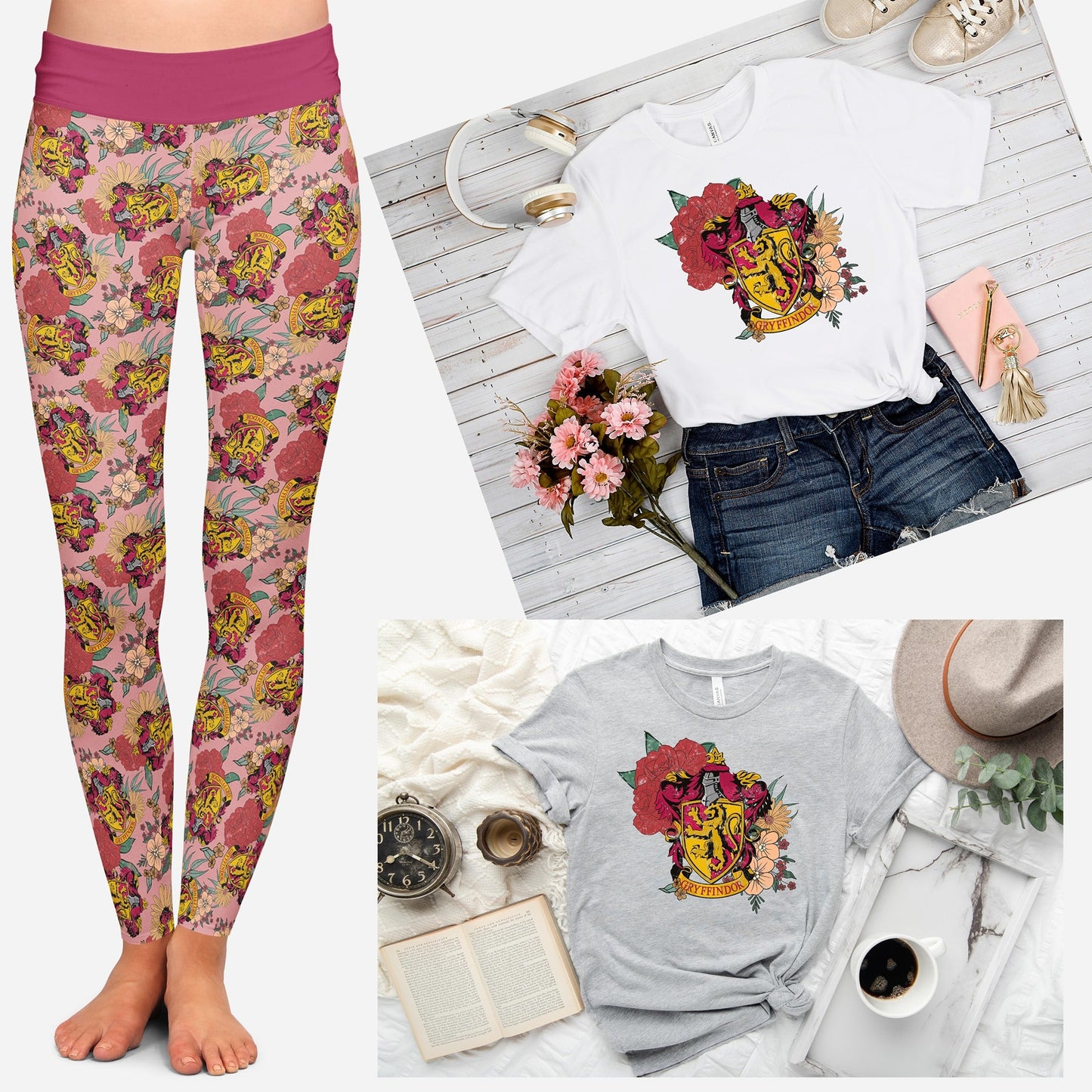 OUTFIT RUN 3-RED HOUSE FLORAL TEE