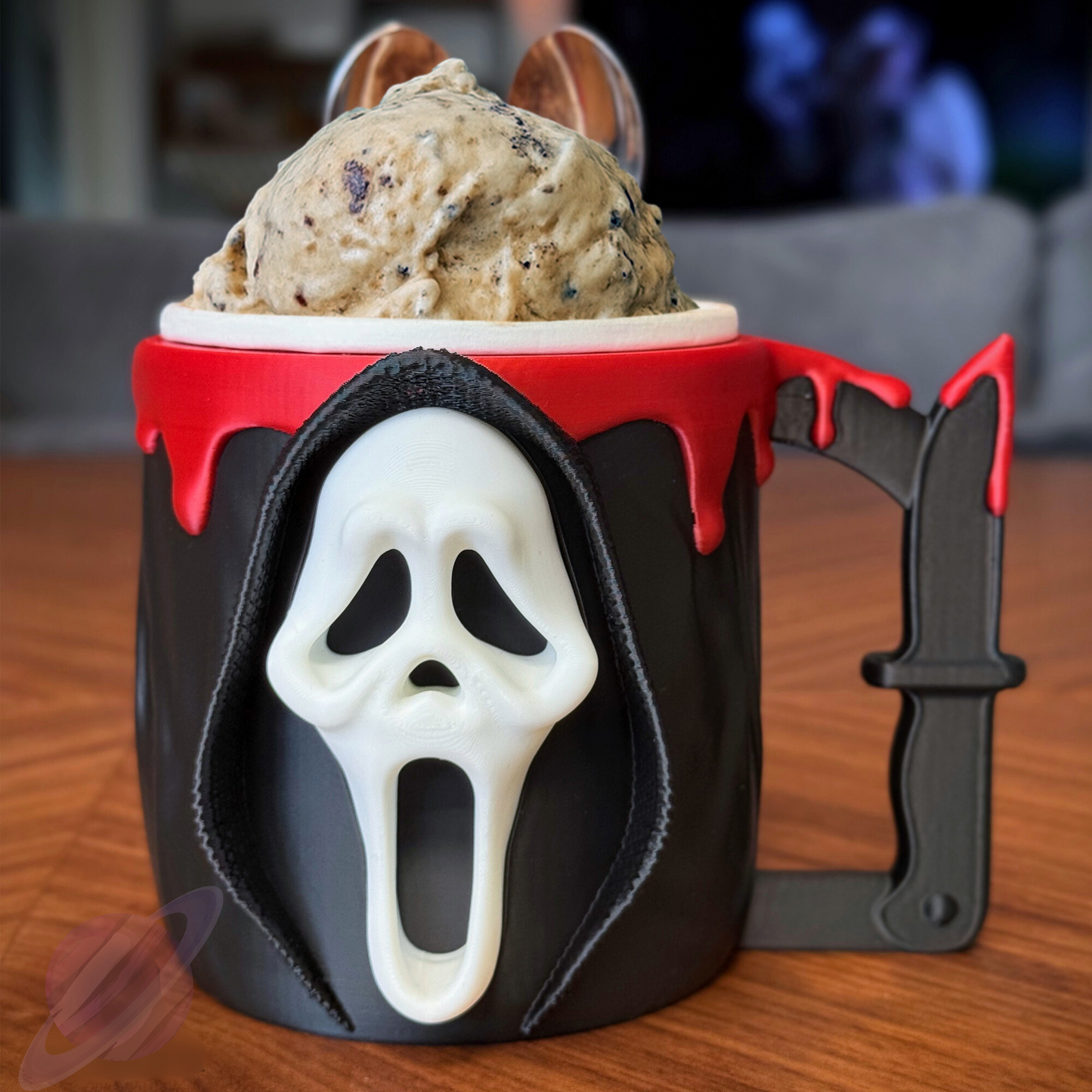 GF HORROR- 3D PRINTED ICE CREAM PINT HOLDER
