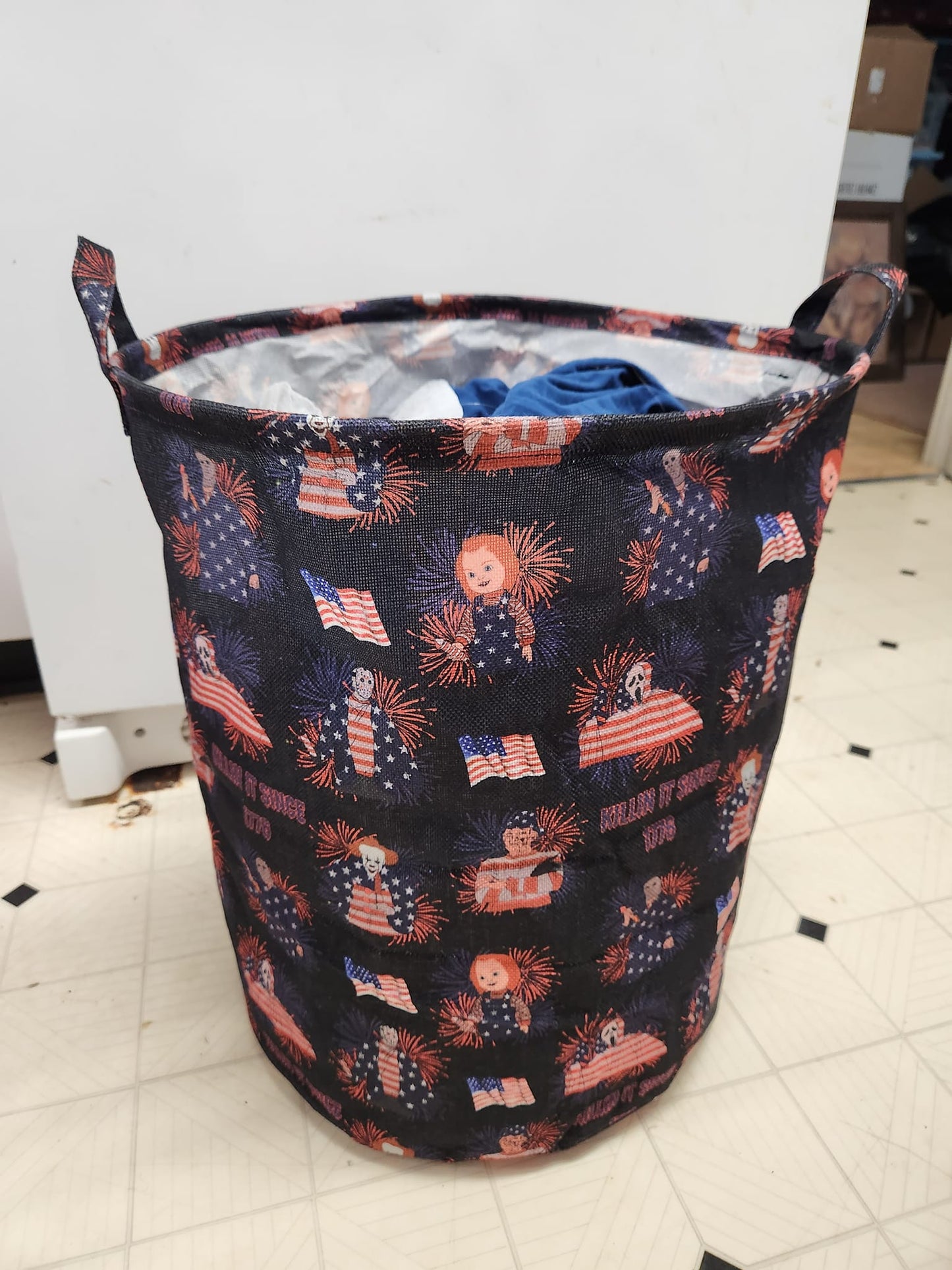STORAGE BASKET RUN-BAT DAMASK-3 SIZES-PREORDER CLOSING 8/5