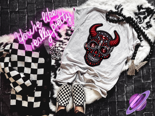 BLING SKULL 10 UNISEX TEE ADULTS/KIDS