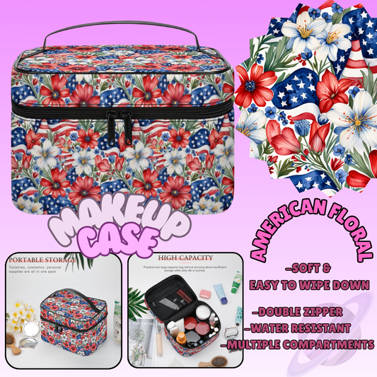 MAKEUP BAG RUN-AMERICAL FLORAL-PREORDER CLOSING 8/11