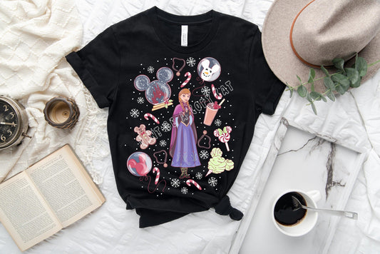 WINTER FAV RUN- BUILD A SNOWMAN- UNISEX TEE ADULTS/KIDS