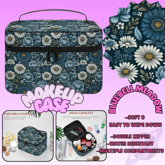 MAKEUP BAG RUN-BLUEBELL MEADOW-PREORDER CLOSING 8/11