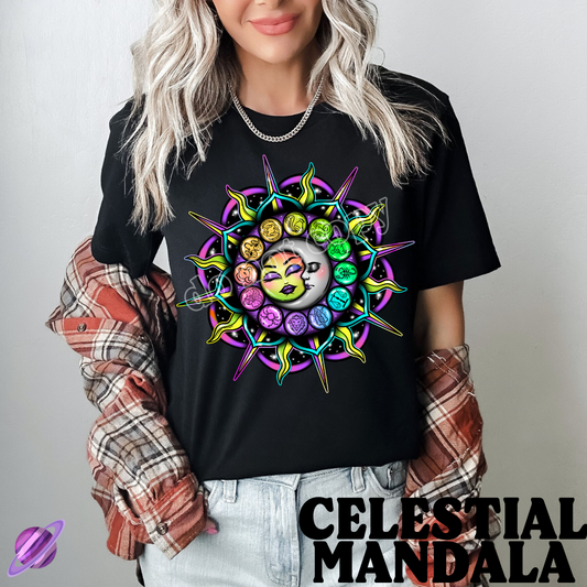 CELELSTIAL MANDALA - CELESTIAL RUN -UNISEX TEE ADULTS/KIDS