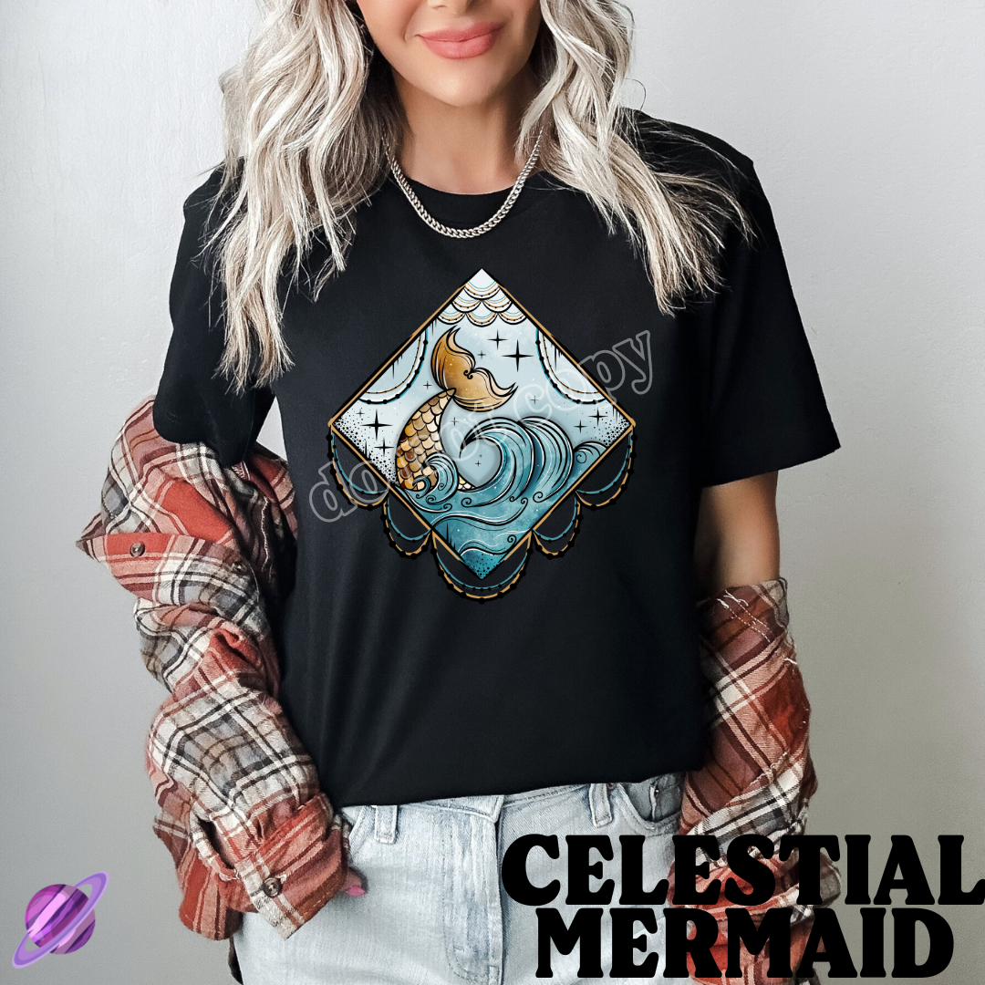 CELESTIAL MERMAID - CELESTIAL RUN -UNISEX TEE ADULTS/KIDS