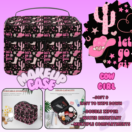 MAKEUP BAG RUN-COW GIRL-PREORDER CLOSING 8/11