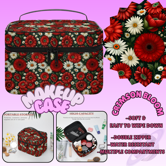 MAKEUP BAG RUN-CRIMSON BLOOM-PREORDER CLOSING 8/11