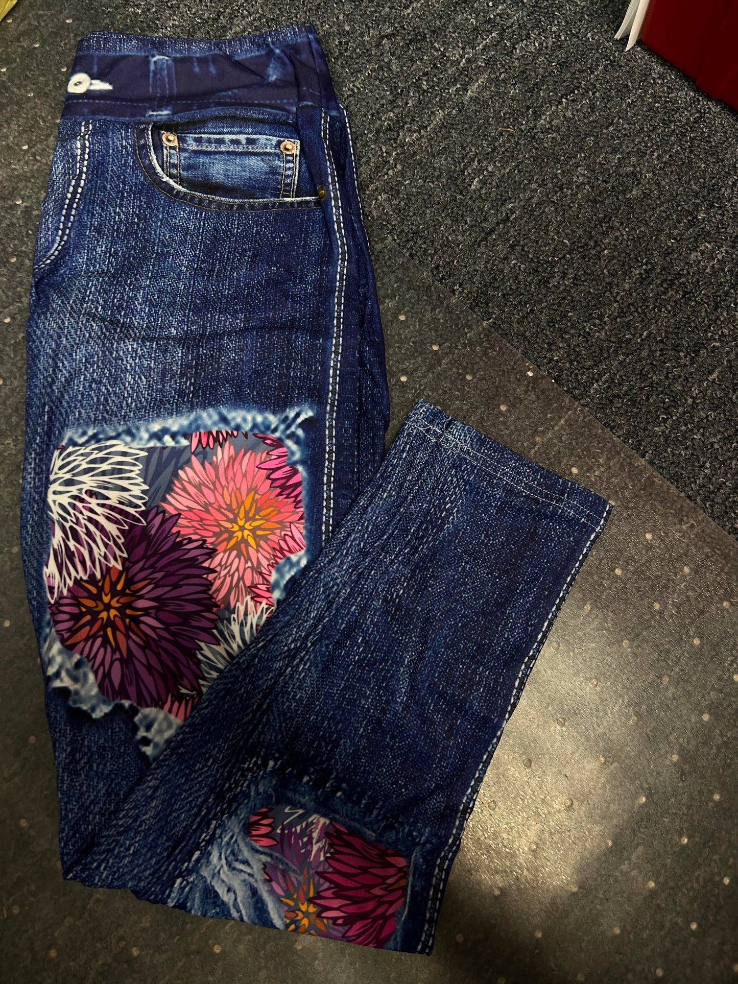 Denim Dahlia dazzle Patch
