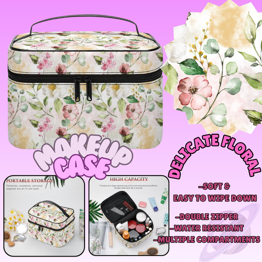 MAKEUP BAG RUN-DELICATE FLORAL-PREORDER CLOSING 8/11
