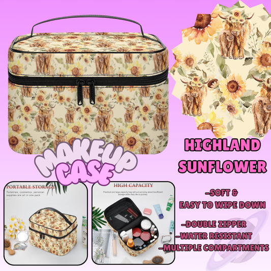 MAKEUP BAG RUN-HIGHLAND SUNFLOWER-PREORDER CLOSING 8/11