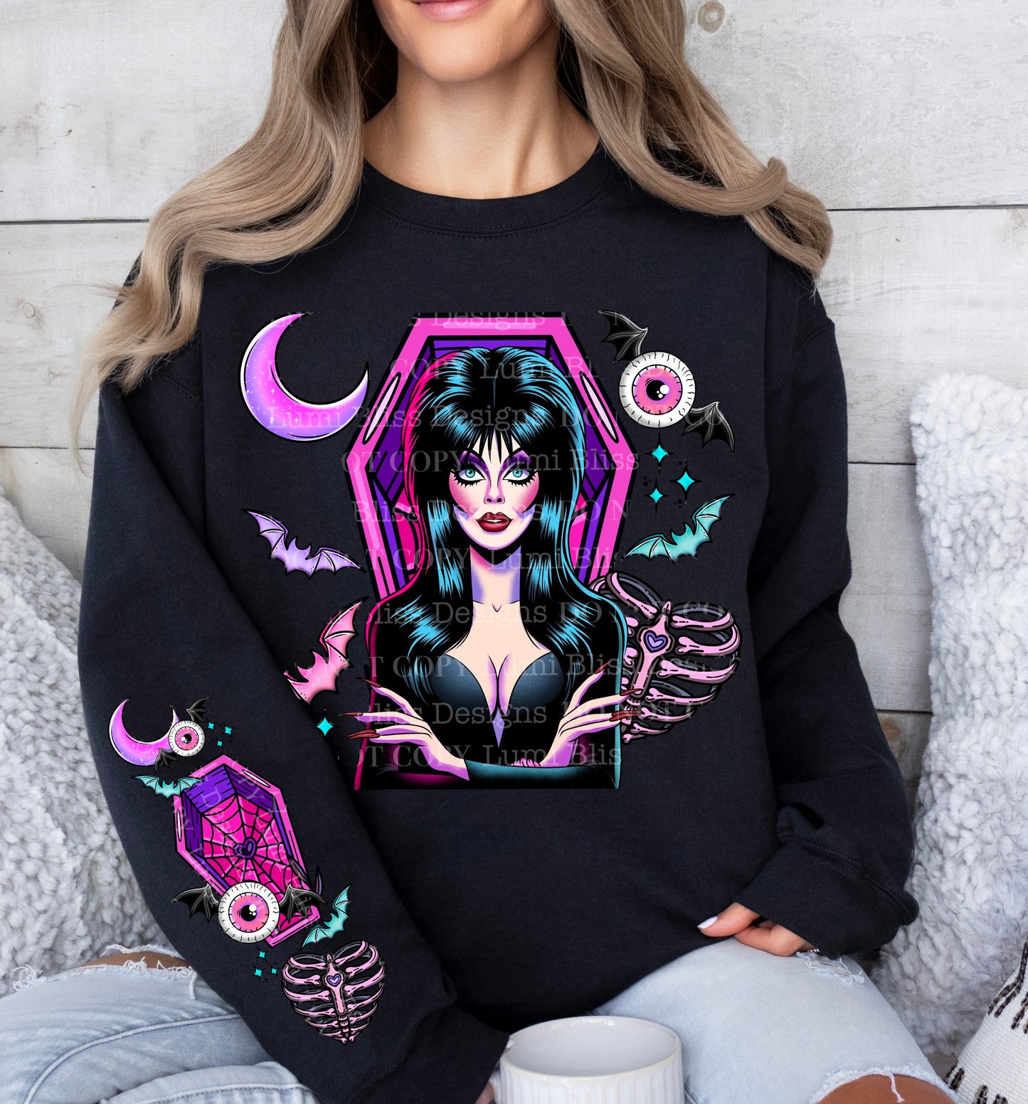 PASTEL ELV SWEATSHIRT W/ SLEEVE PRINT