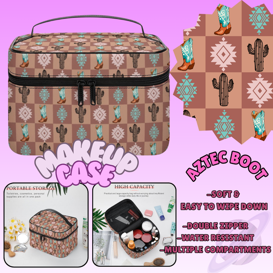 MAKEUP BAG RUN-AZTEC BOOT-PREORDER CLOSING 8/11
