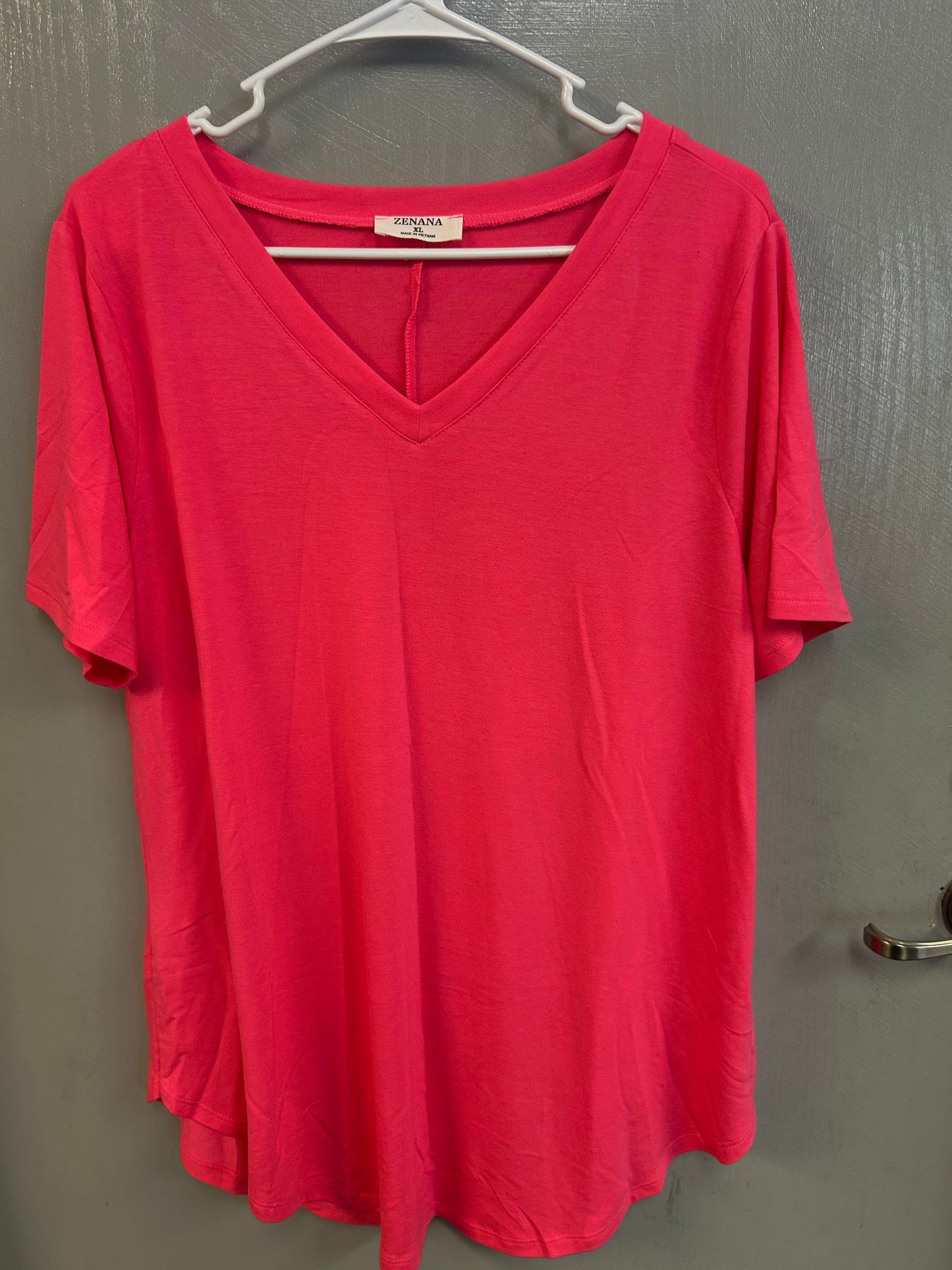bright pink shirt