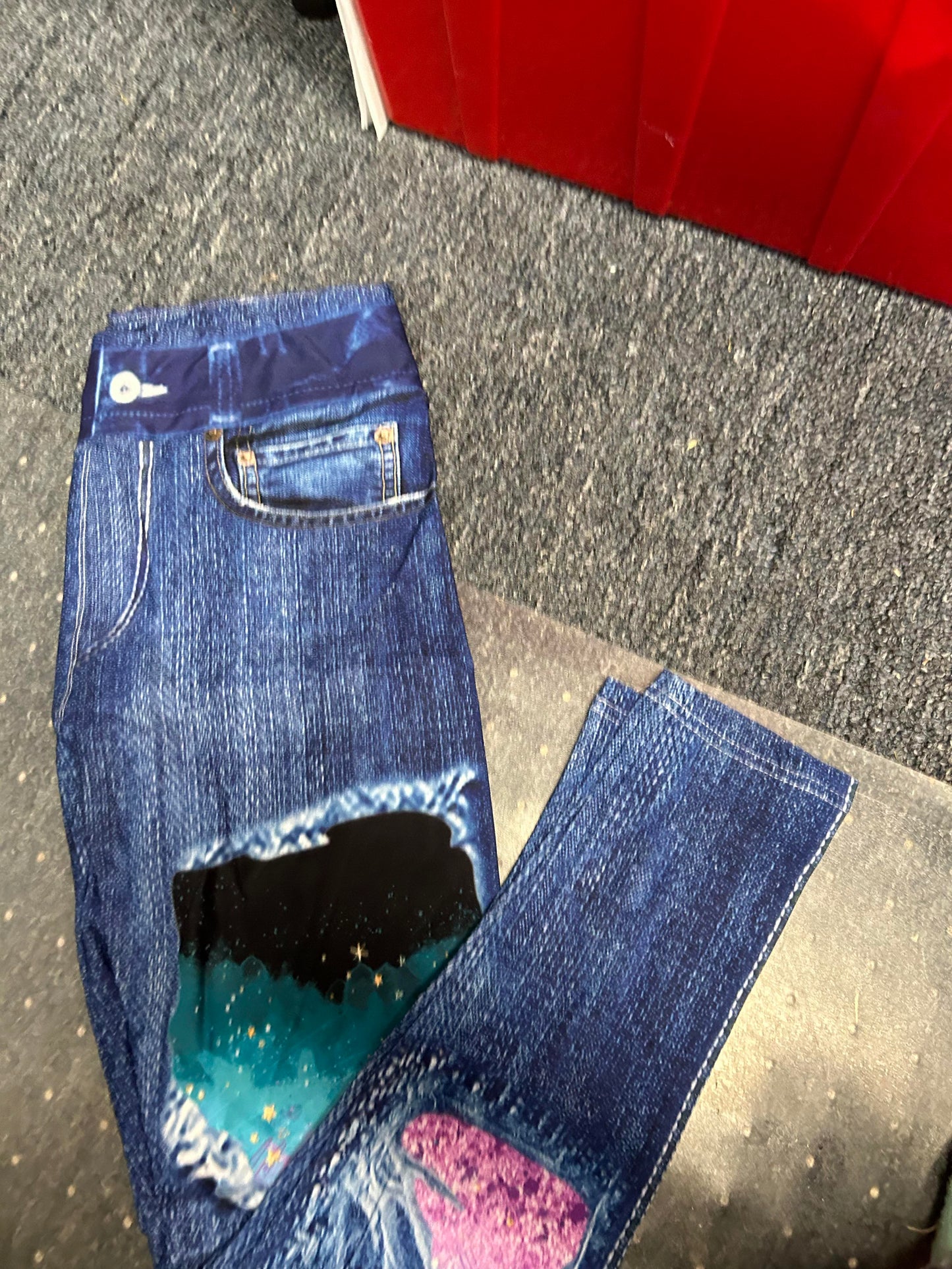 Denim cosmos patch