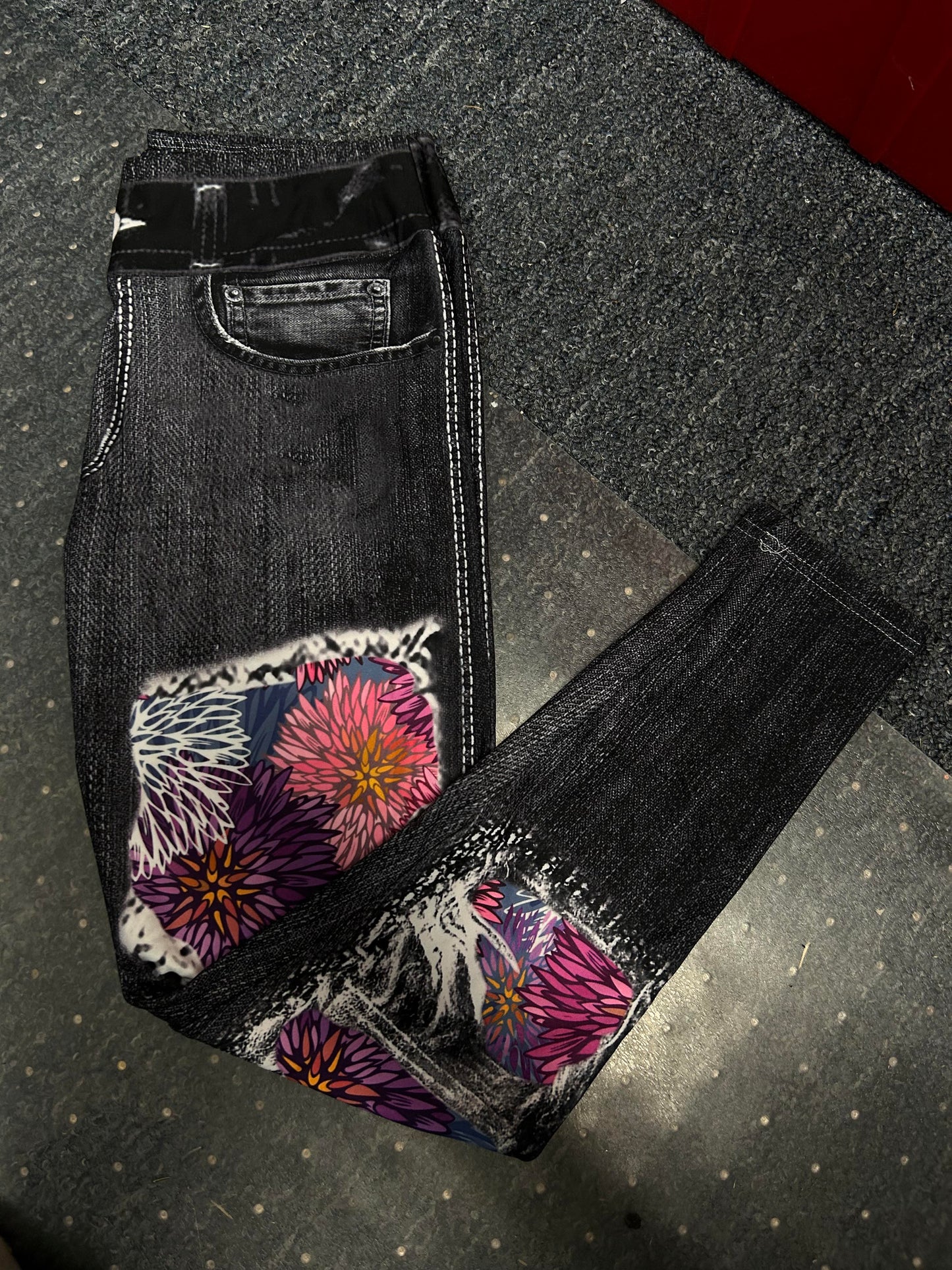 Denim Dahlia dazzle Patch