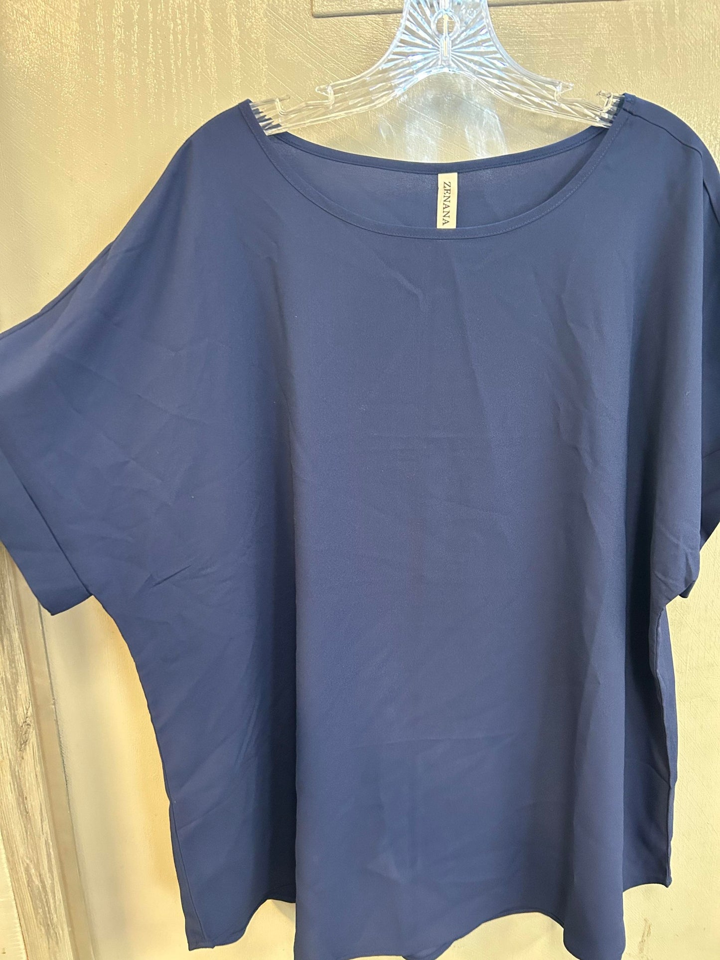 dark blue non-stretch