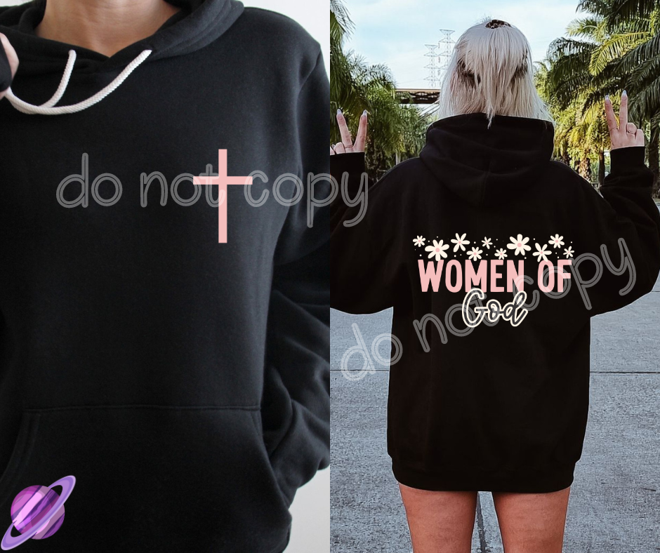 WOMAN OF GOD HOODIE FRONT & BACK DESIGN