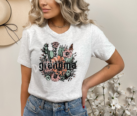 GRANDMA CACTUS FLORAL TEE