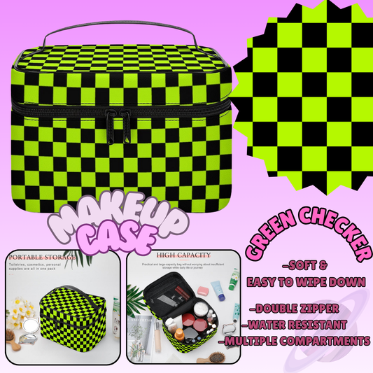 MAKEUP BAG RUN-GREEN CHECKER-PREORDER CLOSING 8/11