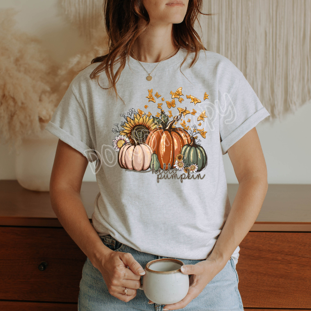 BUTTERFLY HELLO PUMPKIN TEE