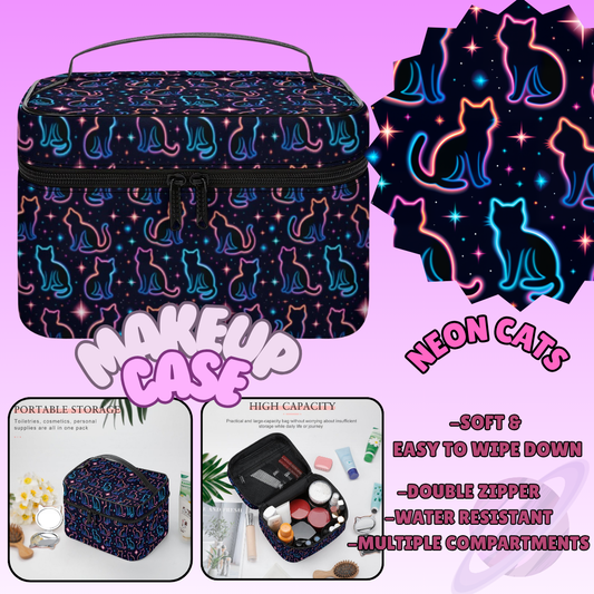 MAKEUP BAG RUN-NEON CATS-PREORDER CLOSING 8/11