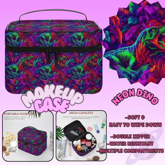 MAKEUP BAG RUN-NEON DINO-PREORDER CLOSING 8/11