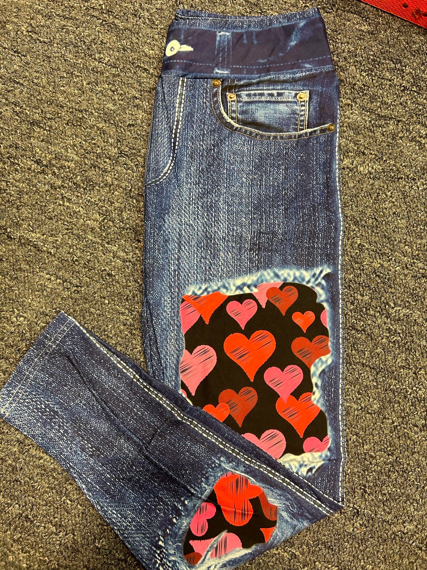 pink and red heart patch