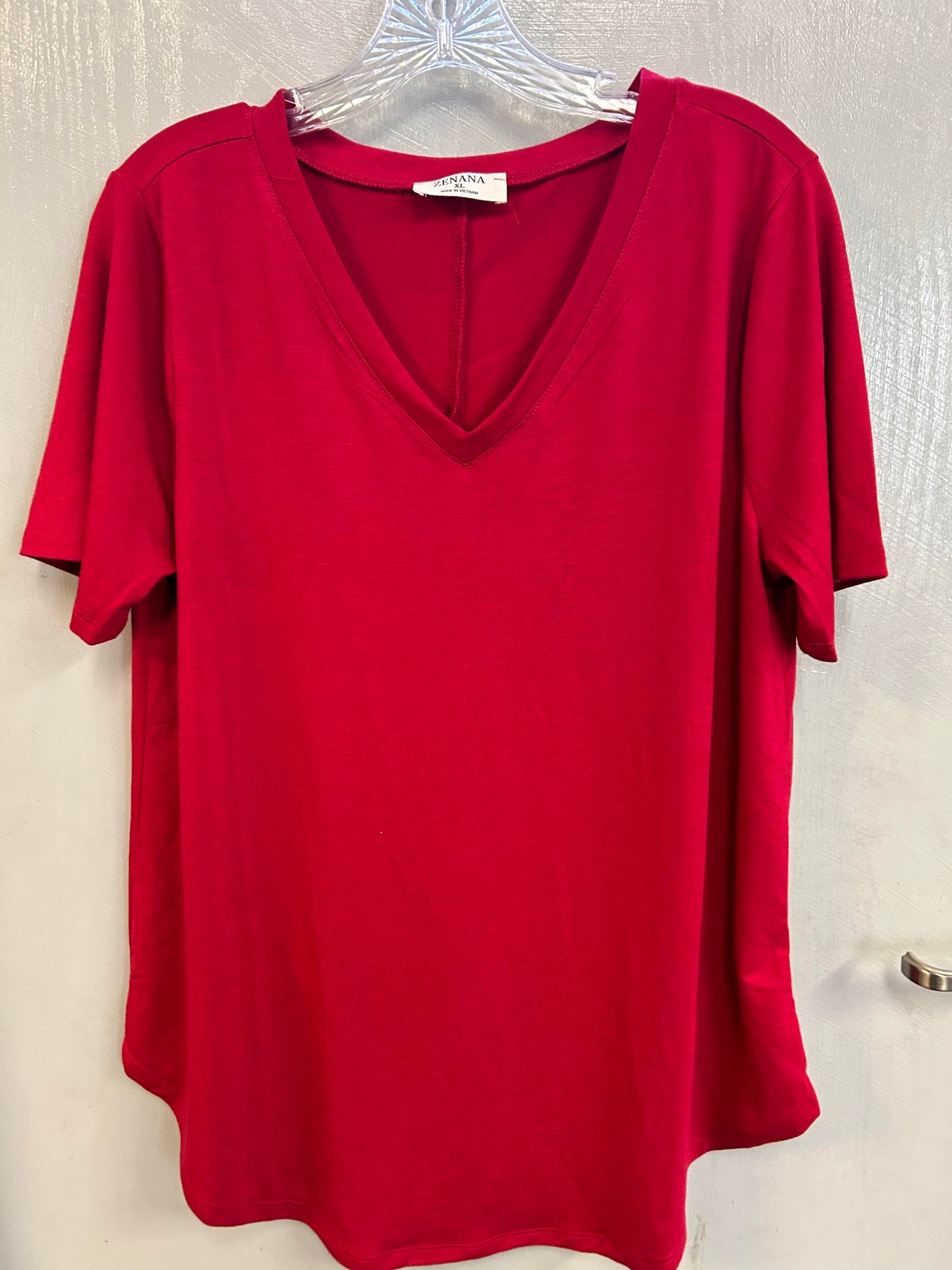 Red short sleeve top