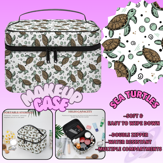 MAKEUP BAG RUN-SEA TURTLES-PREORDER CLOSING 8/11