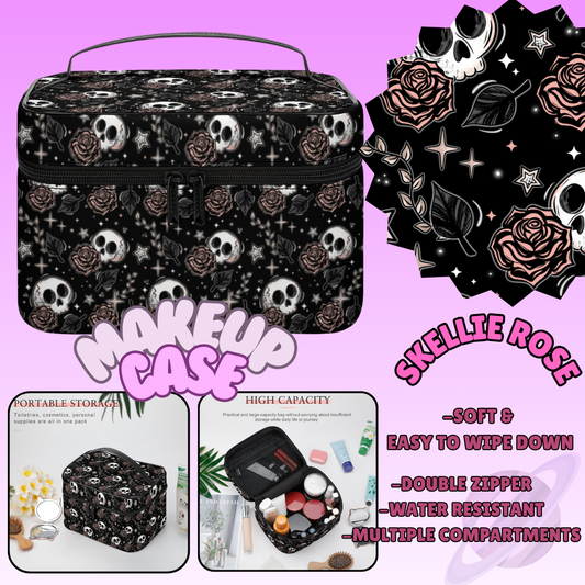 MAKEUP BAG RUN-SKELLIE ROSE-PREORDER CLOSING 8/11