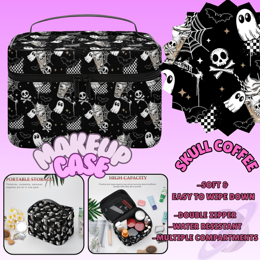 MAKEUP BAG RUN-SKULL COFFEE-PREORDER CLOSING 8/11
