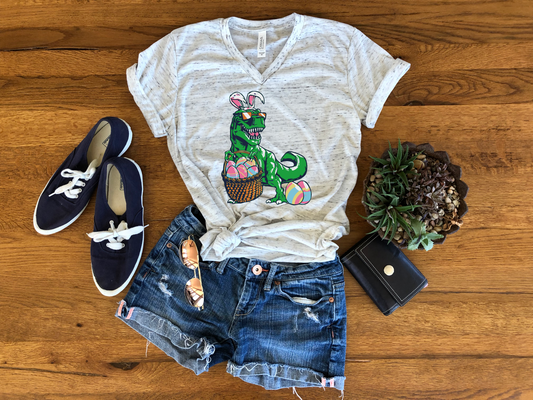 EASTER BUNNY T-REX GRAPHIC TEE