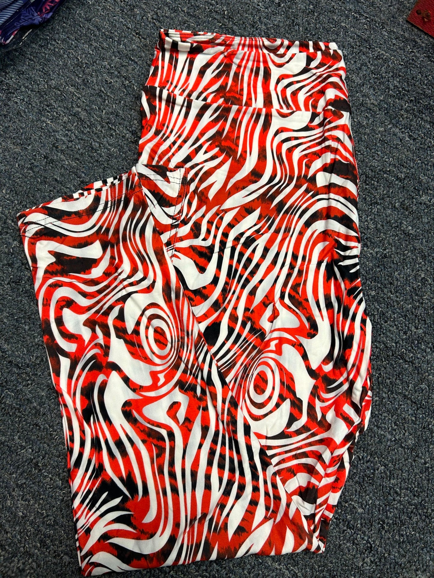 denim wild red zebra Patch