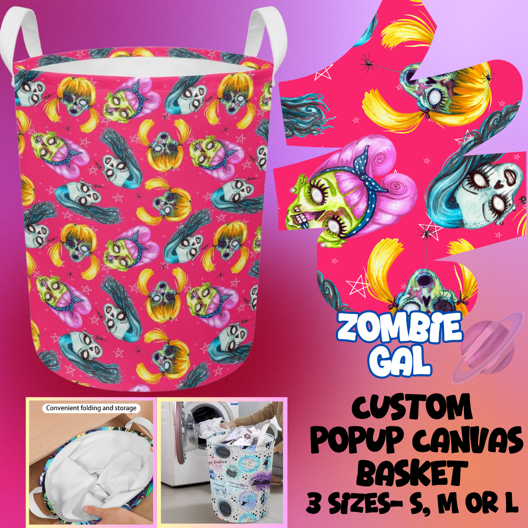 STORAGE BASKET RUN-ZOMBIE GAL-3 SIZES-PREORDER CLOSING 8/5