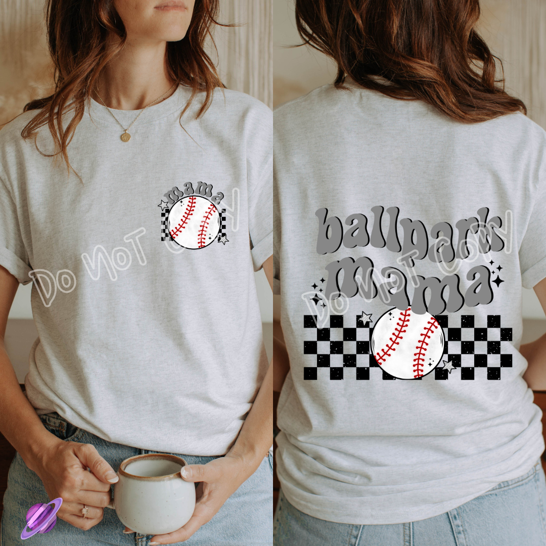 BALLPARK MAMA DOUBLE SIDED TEE