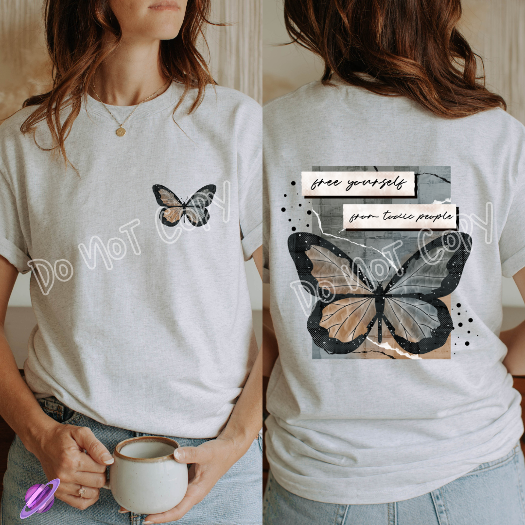 FREE YOURSELF FROM TOXIC PEOPLE DOUBLE SIDED TEE