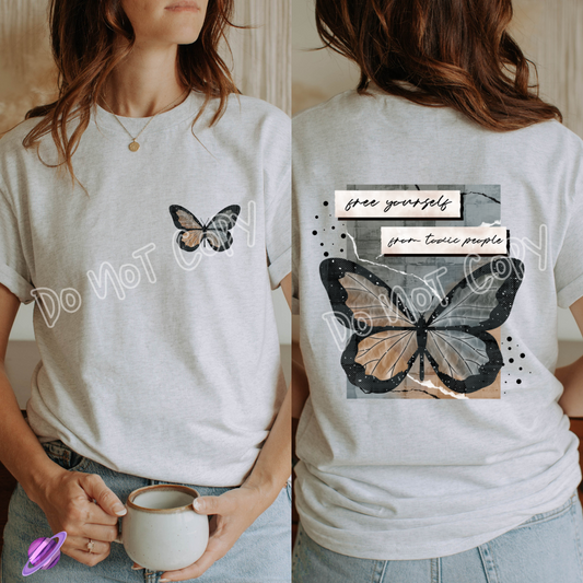 FREE YOURSELF FROM TOXIC PEOPLE DOUBLE SIDED TEE