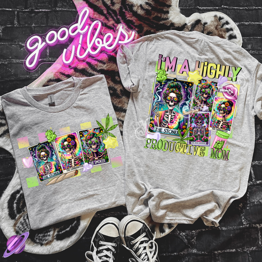 HIGHLY PRODUCTIVE MAMA DOUBLE SIDED TEE