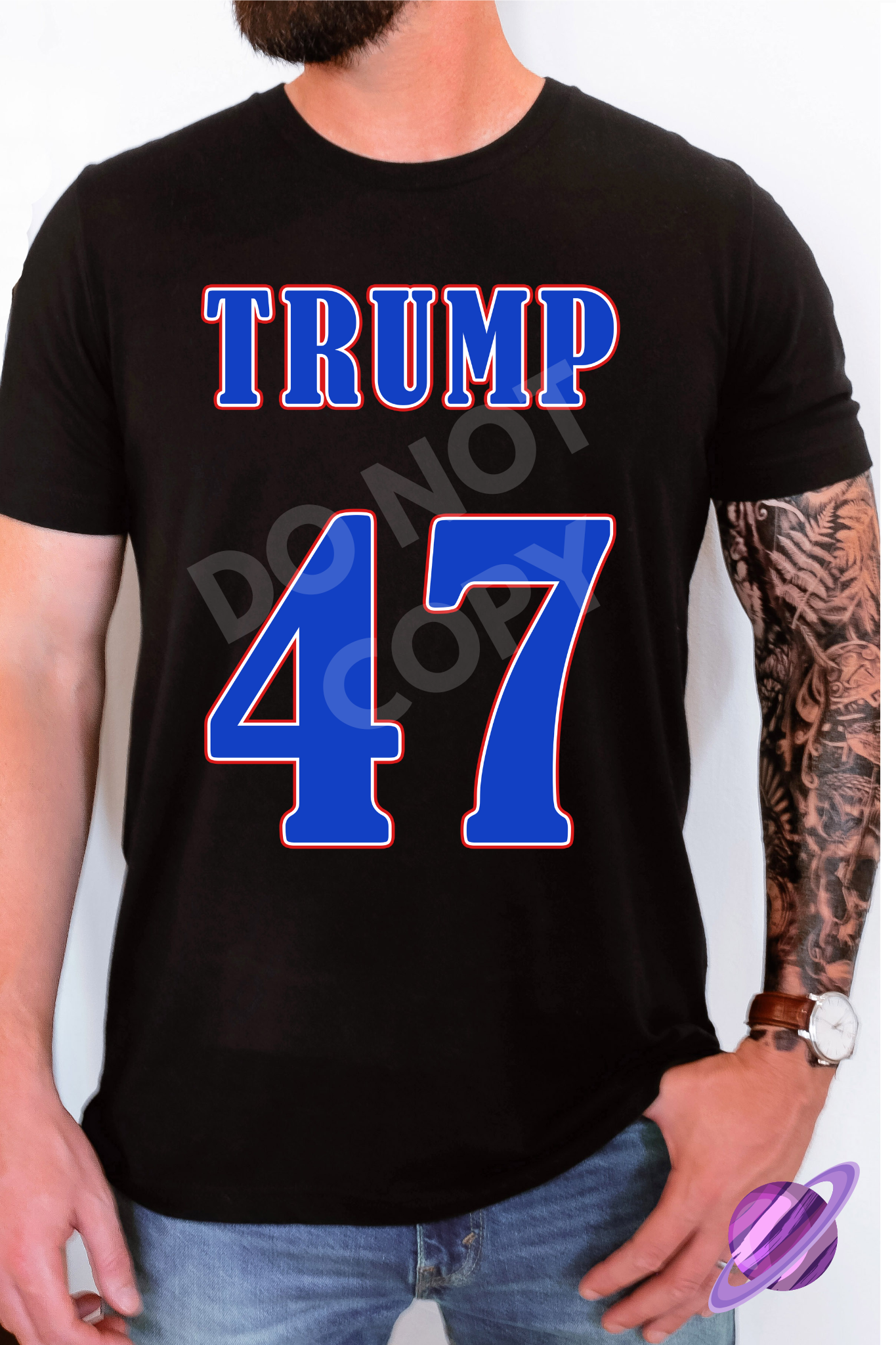 TRUMP 47 BLUE TEE