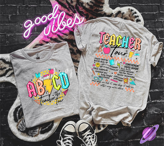 TEACHER TOUR DOUBLE SIDED TEE