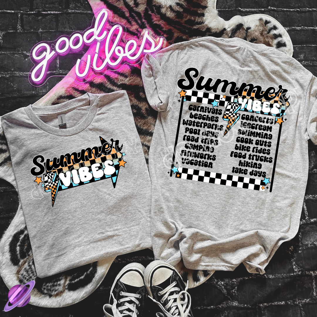 SUMMER VIBES DOUBLE SIDED TEE