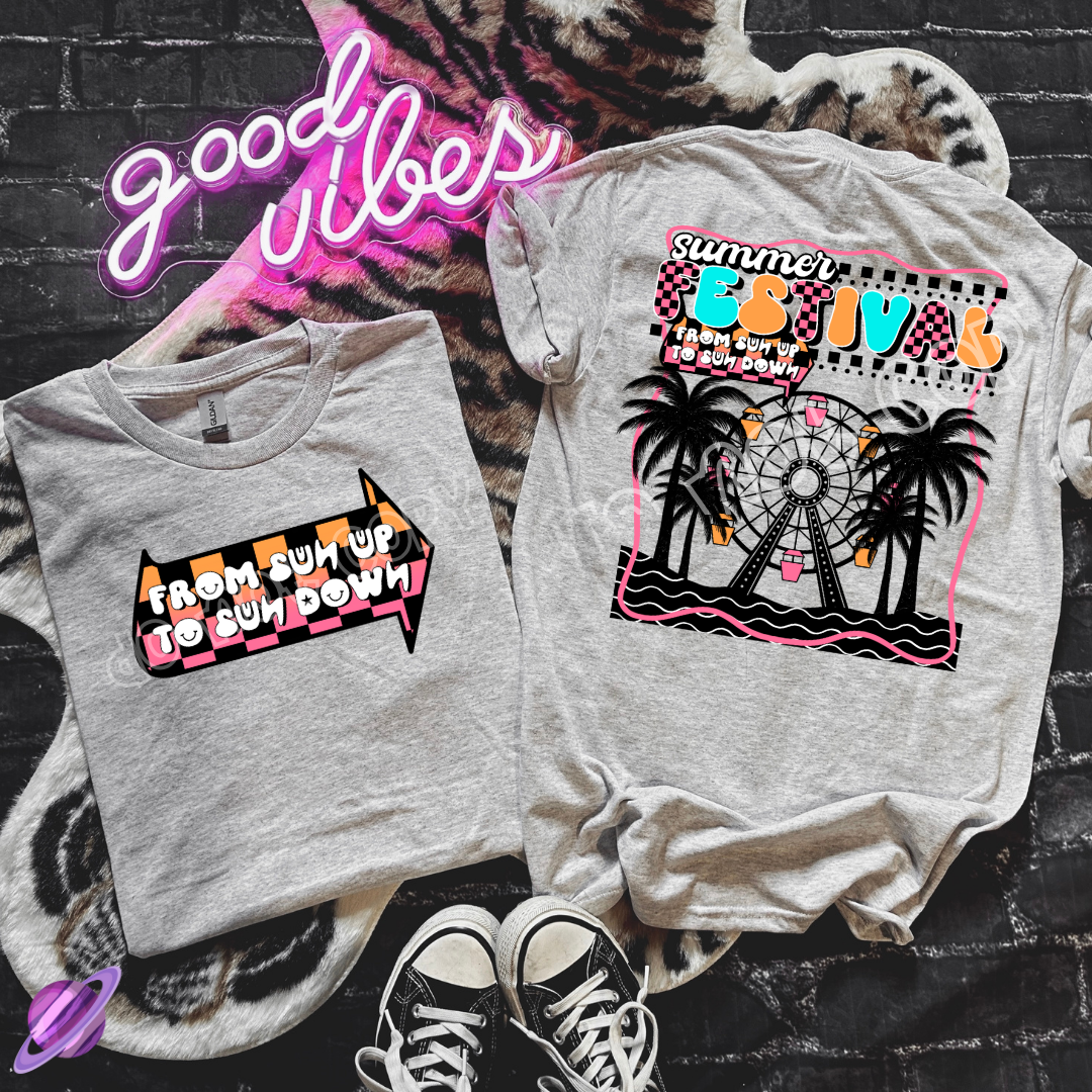 SUMMER FESTIVAL DOUIBLE SIDED TEE