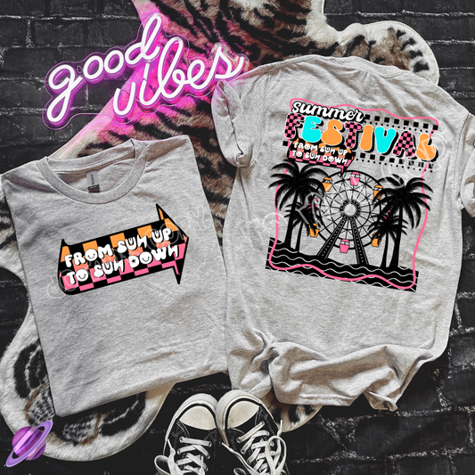 SUMMER FESTIVAL DOUIBLE SIDED TEE