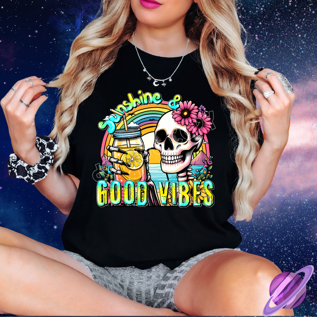 SUNSHINE & GOOD VIBES UNISEX TEE ADULTS/KIDS