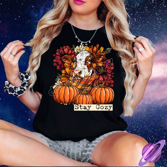 STAY COZY COW UNISEX TEE ADULTS/KIDS