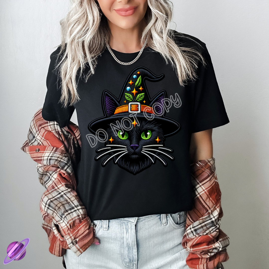 EMBROID WITCHY SKULL TEE