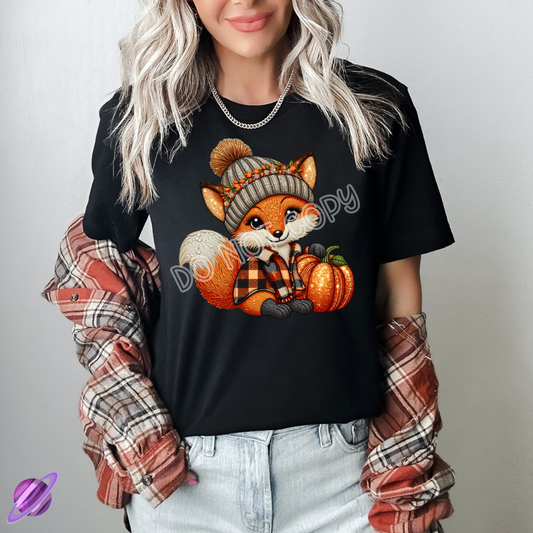 EMBROID FALL FOX TEE
