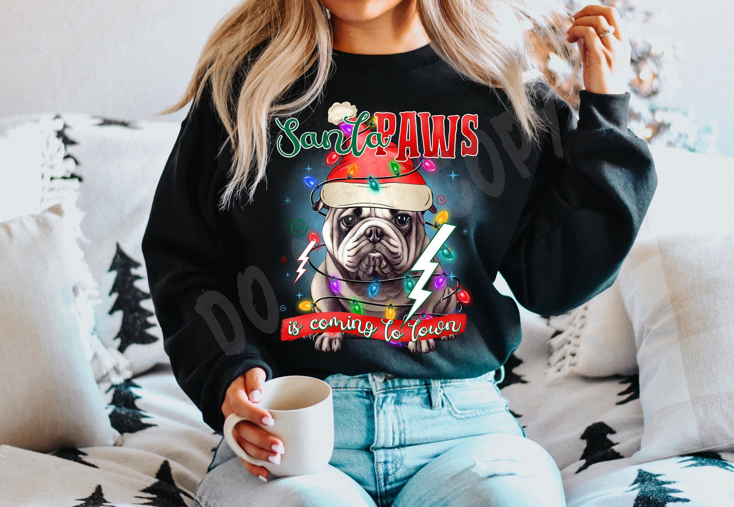 SANTA PAWS 10 CREWNECK SWEATSHIRT